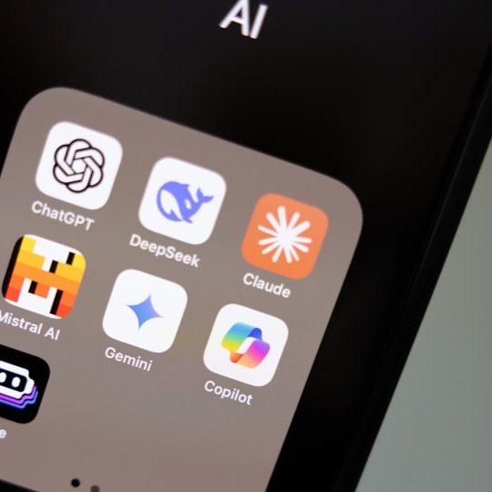 AI apps on a phone screen